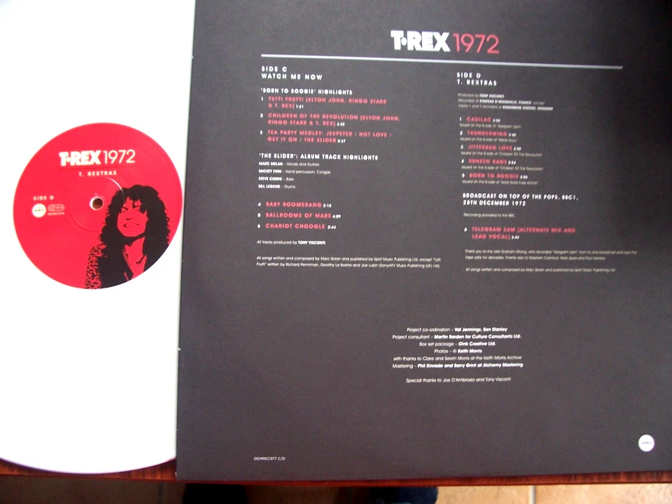 T.Rex double LP "1972" WHITE Vinyl 50th Anniversary DEMREC977 from 2022 = MINT - Image 4 of 4