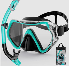 SNORKELING GEAR FOR ADULTS ANTI-FOG PANORAMIC DIVING MASK SNORKEL SET