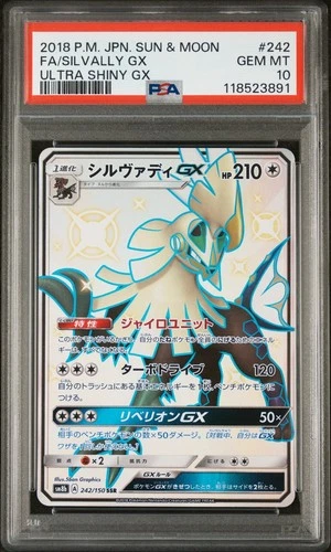 Japanese Pokemon - 2018 Ultra Shiny GX sm8b - Silvally GX 242/150 - PSA 10