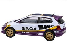 1/64 2001 Honda Civic Type R EP3 "Silk Cut" White and Purple with Graphics