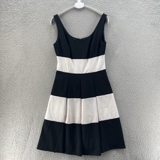 Lauren Ralph Lauren Dress Women 0 Black White Business Casual Event Fit & Flare*