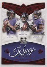 2015 Crown Royale King's Court Die-Cuts Red Joe Flacco Justin Forsett Sr 0a1