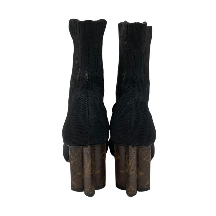Louis Vuitton Silhouette Line Ankle Boots Black Size 36.5