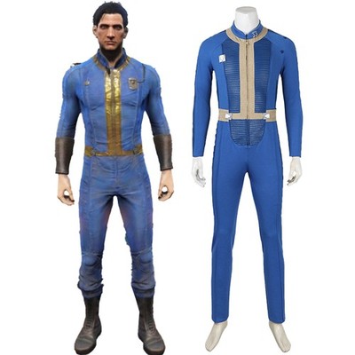 Fallout Season 4 Shelter Vault 33Cosplay Blue Jumpsuit Uniform Bodysuit Carnival