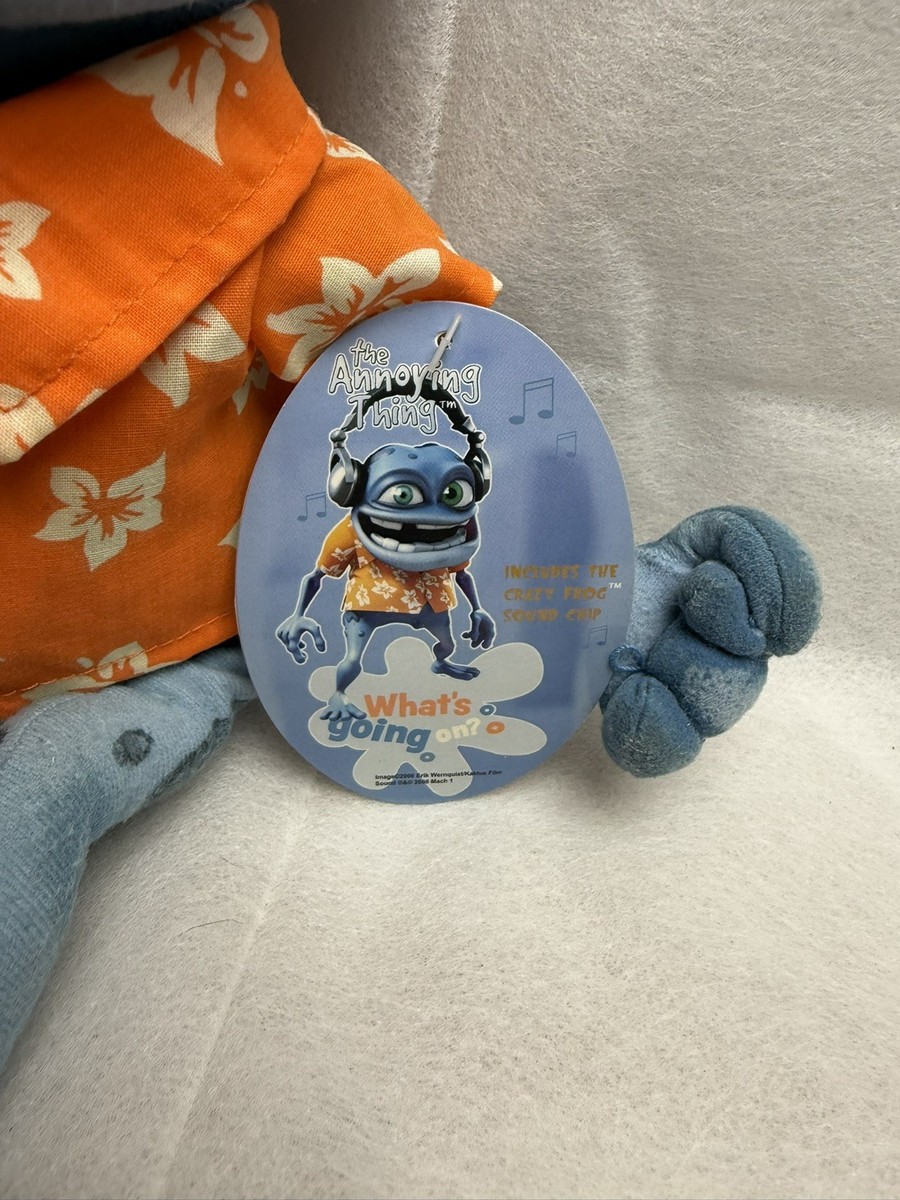 The Annoying Thing Crazy Frog Soft Plush Toy Orange Hawaiian Shirt