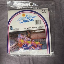 Vintage Intex The Wet Set Action Mat Beach Print Pool Float Style 59711 72  x27  
