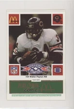 1986 McDonald's Play & Win Chicago Bears Green Tab Walter Payton HOF 02v3