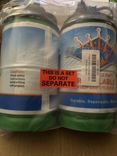 2-Pack 1lb Refillable Camping Propane Tank Cylinder 16.4 oz Bottle Ships Empty