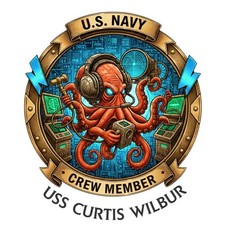 USS Curtis Wilbur Crew Member DDG Destroyer USN Gift Navy Pride 4