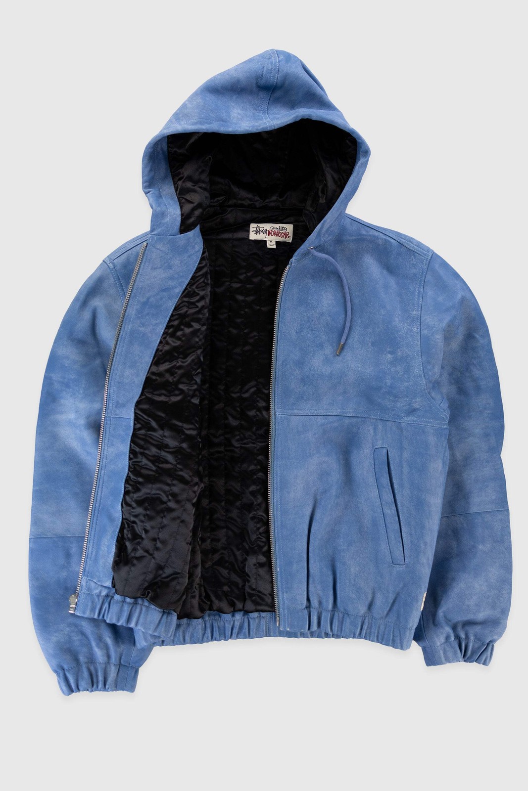Stussy Work Jacket Stonewash Leather - Washed Blue image 5