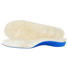 Sheepskin Insoles for Men Wool Fleece Shoe Inserts with Arch Insoles Inner So...