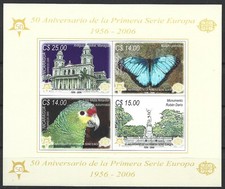 Nicaragua - 50 Years of European Stamps Block 329 MNH 2005 Mi. 4403-4406