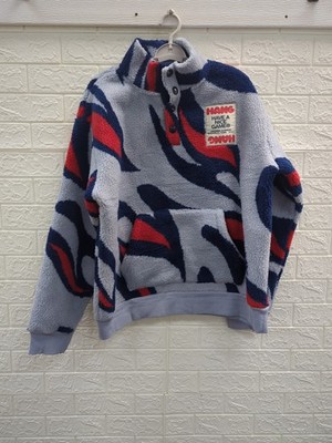 Pre-Owned Have A Nice Game Fleece Is Flames Sherpa Pullover R2 Men's Size 2XL