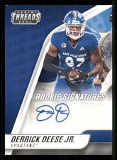 2022 Panini Chronicles Threads Rookie Signatures #65 Derrick Deese Jr.