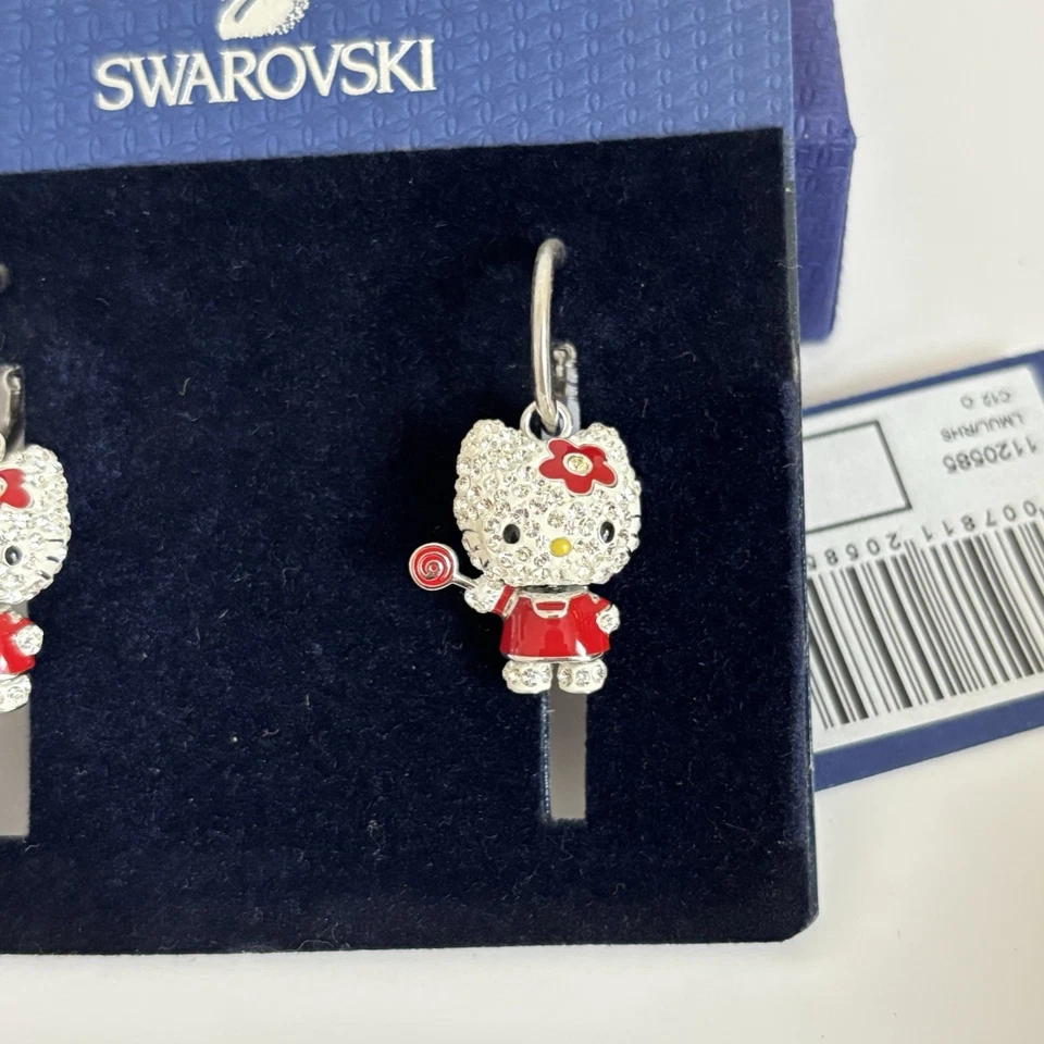 Swarovski Hello Kitty пирсинг розовый леденец серьги новый - Изображение 3 из 4