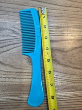 Vtg GOODY Unbreakable Super Hair Comb Teal Blue Green Made in USA 8.5 Handle