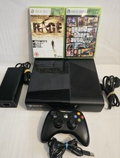 Microsoft Xbox 360 E 500GB Black Console Genuine Controller Leads 2games Tested
