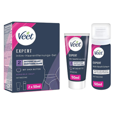 Veet Expert Intim-Haarentfernungs-Set Enthaarungscreme Für Den Intimbereich Inkl