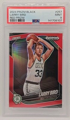 2024 Panini Prizm Black - Legends Larry Bird #257 Red Prizm /299 POP 1 No PSA 10