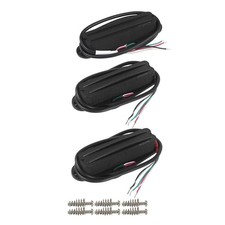 OriPure Alnico 5 Hot Dual Rails Pickup Full Black N+M+B for ST Eectric Guitar