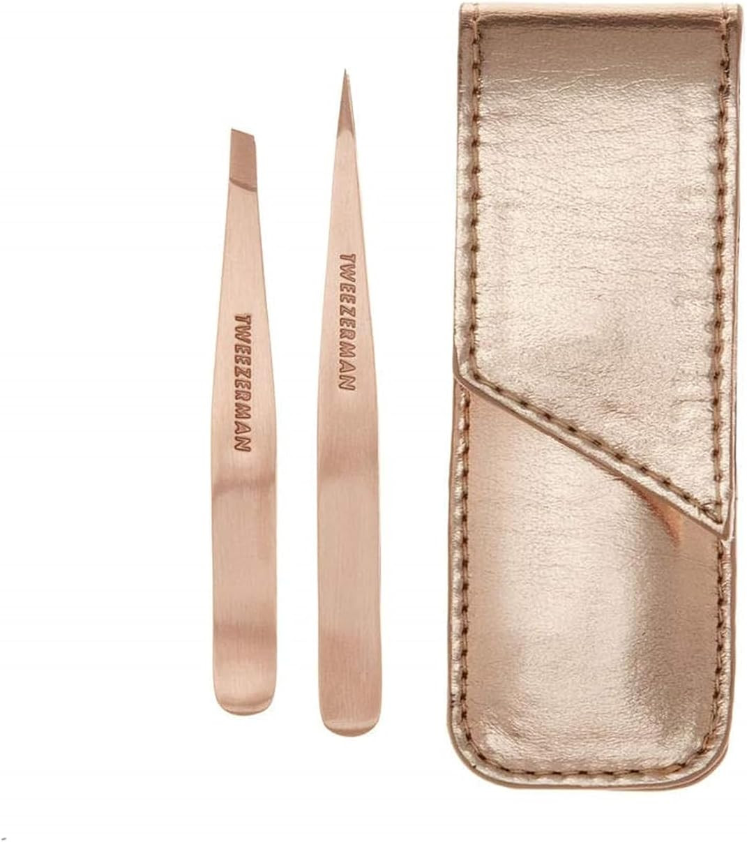 Set Pinzette Tweezerman Petite Professionale Punta Inclinata e Appuntita