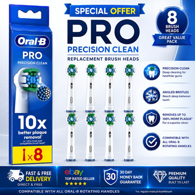 Oral-B Pro Precision Clean Ersatzzahnbürstenköpfe Elektrobürste 8er Pack