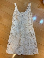 PRADA Dress Size 36 Sleeveless Floral Lace 100% Silk White