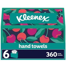 Disposable Paper Hand Towels - 360 Tissues, 6 Boxes, Ideal for Quick Cleanups