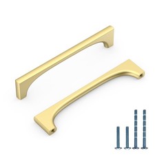 10 PCS 5 Inch 128mm Brushed Gold Kitchen Cabinet Pulls Drawer Bathroom Handle