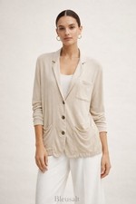 Bluesalt The Big Rock Boyfriend Women's 3/L Quiet Luxury Minimalist Blazer