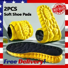Insoles Orthopedic Supersoft For Sports Shoes 4D Inserts Feet Shock Absorption