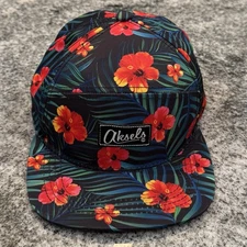 AKSELS Floral All Over Print Polyester Snapback Hat Cap Streetwear Skater Urban