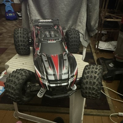 Traxxas Rustler VXL Rustler RC Truck Car - Black/Red/Gray Color