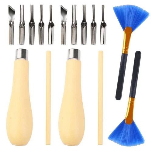1 Set Linocutting Tool, with 5 Different Blade Head, Linoleum Block 7197