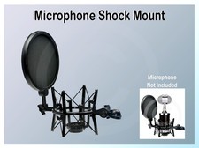 Pro Microphone Shock Mount  Pop Shield Filter Screen   Studio Recording