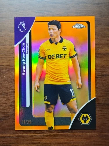 2026 Topps Chrome Premier League Hwang Hee-Chan Orange 11/25 Jersey Number