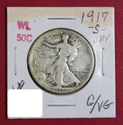1917-S OBVERSE MINTMARK WALKING LIBERTY HALF DOLLAR