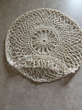 Hand Crocheted Round Pillow Cover