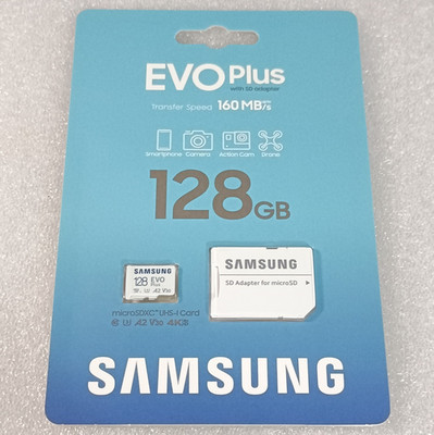 Samsung EVO Plus 128GB microSDXC UHS-I Class 10 High Speed Card w/ SD Adapter