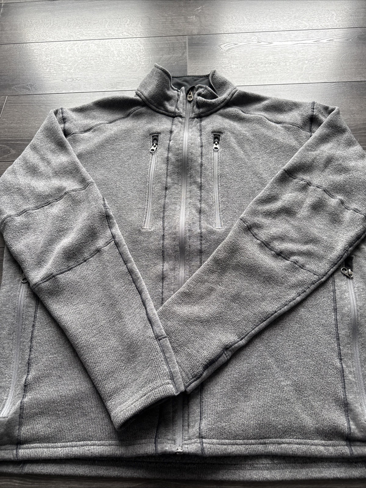 KUHL Interceptr Jacket Men's 2XL Gray Fleece Full Zip Outdoor Hiking Active