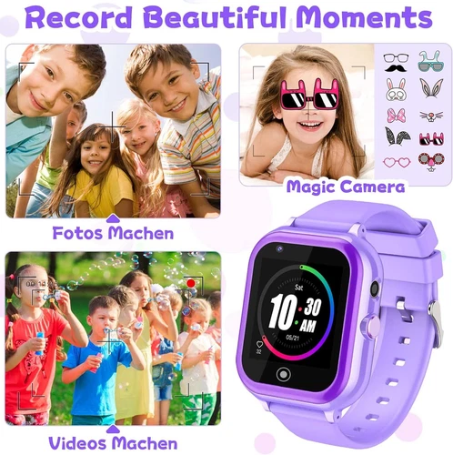 Reloj inteligente 4G Wifi para niños GPS rastreador cámara videollamada Smartphone SOS Alerta DE - Imagen 56 de 59