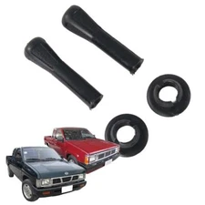 Pair Black Door Knob Lock For Nissan Big-M D21 Hardbody Pickup 1986 - 1997
