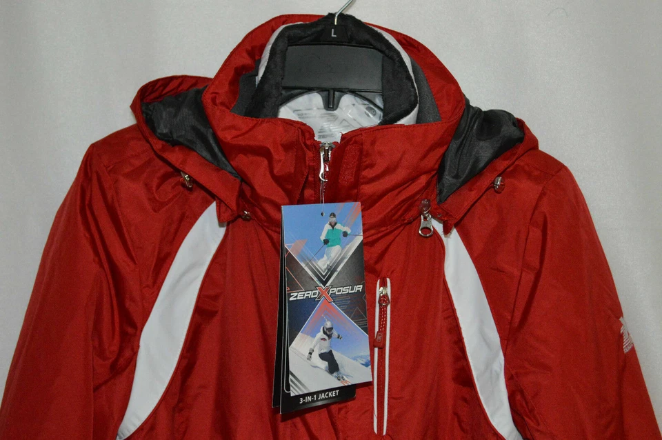 ZeroXposur 3-in-1 Systems Storm Shield Hooded Colorblock Women's Jacket - Size L - Image 2 of 4