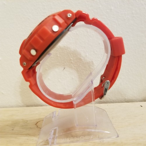 Bacardi Digital Watch Mens Chronograph Alarm Day Date Red Case Band - Picture 3 of 5