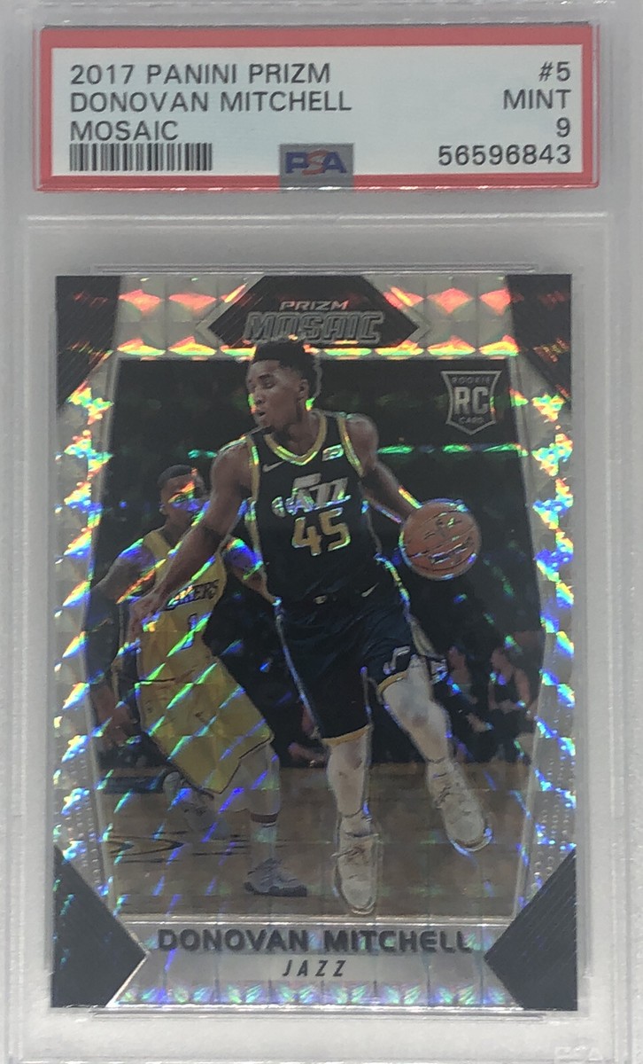 PSA10❗ルーキーカード DONOVAN MITCHELL RC PRIZM 2017-18 Panini Prizm #5 Donovan Mitchell Mosaic RC Rookie PSA 9