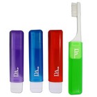 4 x Travel Toothbrushes Compact Design Folding Away Cover for Holidays & Bags