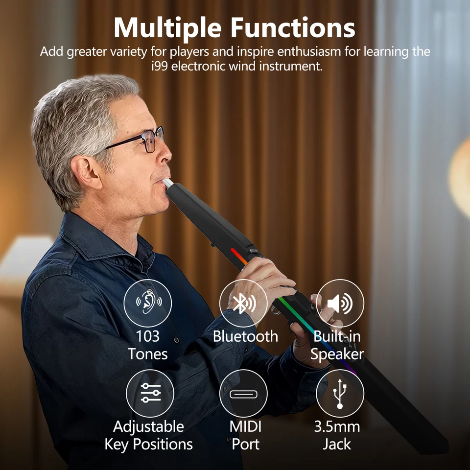 Professional Electronic Wind Instrument Synthesizer EWI 4 Fingerings 103 Tones - Image 3 of 4