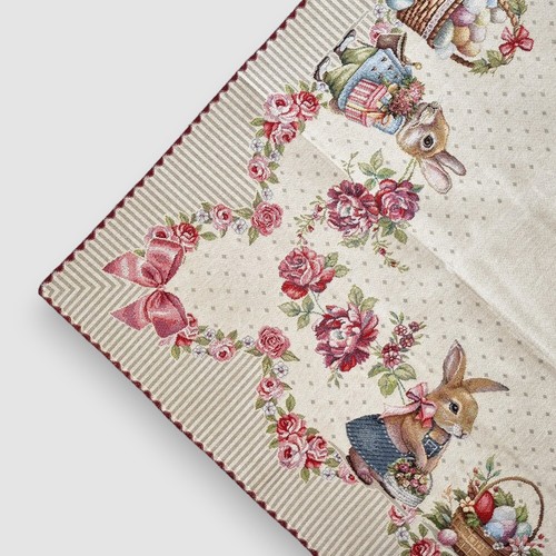 Nappe De Table En Toile Cirée Motif Ferme Coq Poules - 120 X 160 Cm Rectangulaire - Facile à Nettoyer, Dos Polaire Antidérapant
