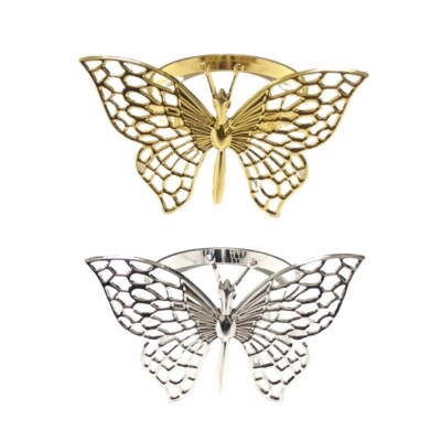 Set Of 12 Delicate Butterfly Napkin Rings Accessory For Home And Event Decors