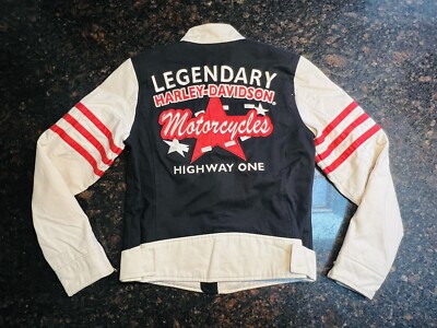 Vintage Harley Davidson Women s Legendary Cotton Motorcycle Jacket Size Medium